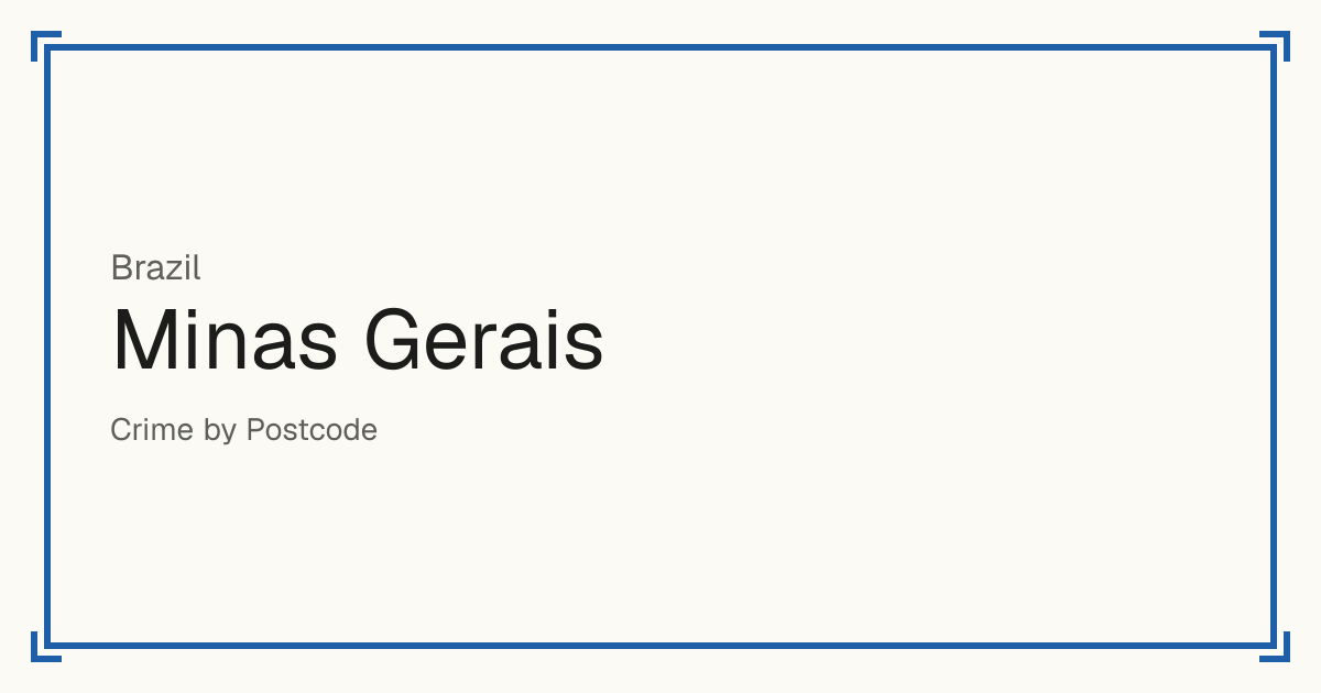 Minas Gerais, Brazil: Safety scores from 1 to 10 for 853 places, each compared with other places in the same country or state.