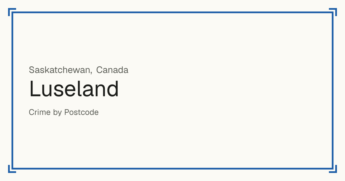 Luseland, Canada: recorded crime per 100,000 people by type and a Safety score from 1 to 10 compared with other places in the same country or state.