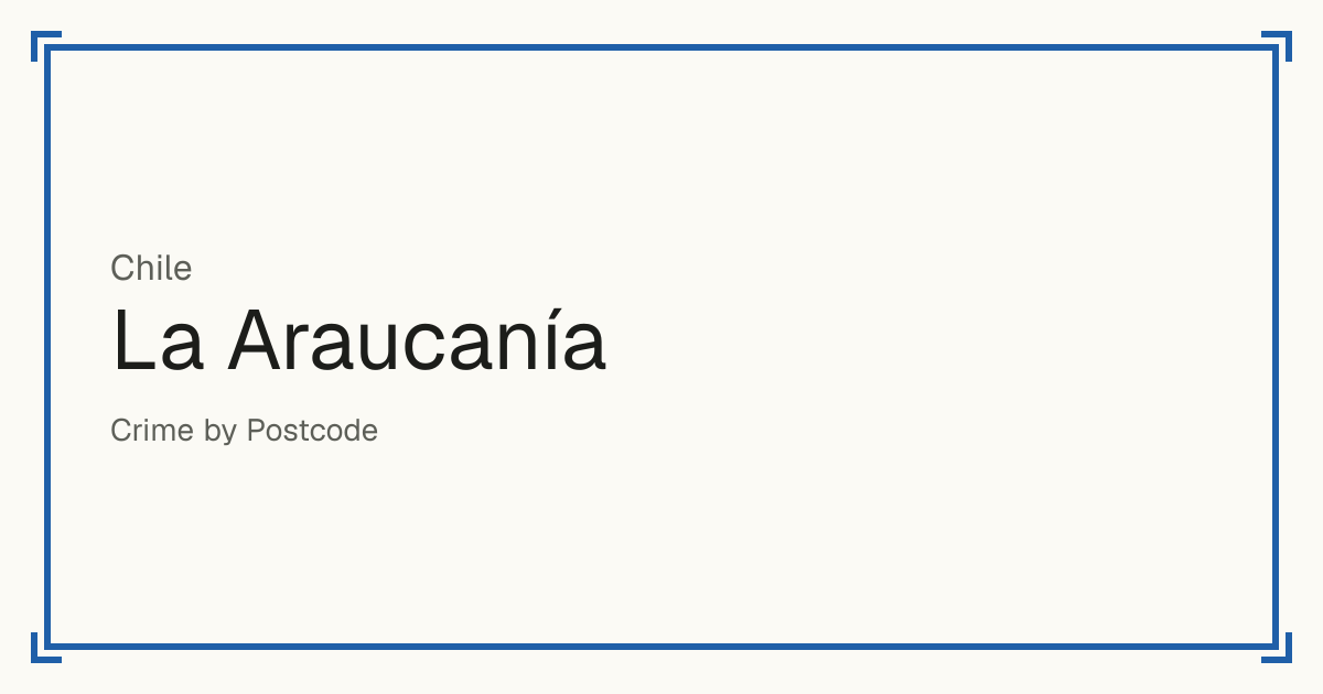 La Araucanía, Chile: Safety scores from 1 to 10 for 32 places, each compared with other places in the same country or state.