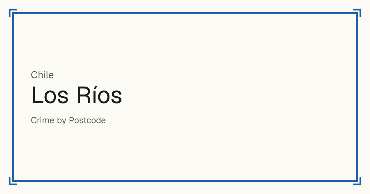 Los Ríos, Chile: Safety scores from 1 to 10 for 12 places, each compared with other places in the same country or state.