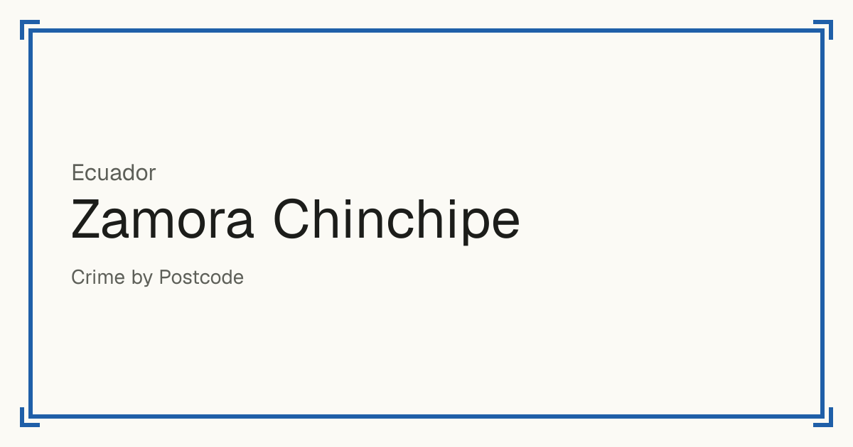 Zamora Chinchipe, Ecuador: Safety scores from 1 to 10 for 9 places, each compared with other places in the same country or state.