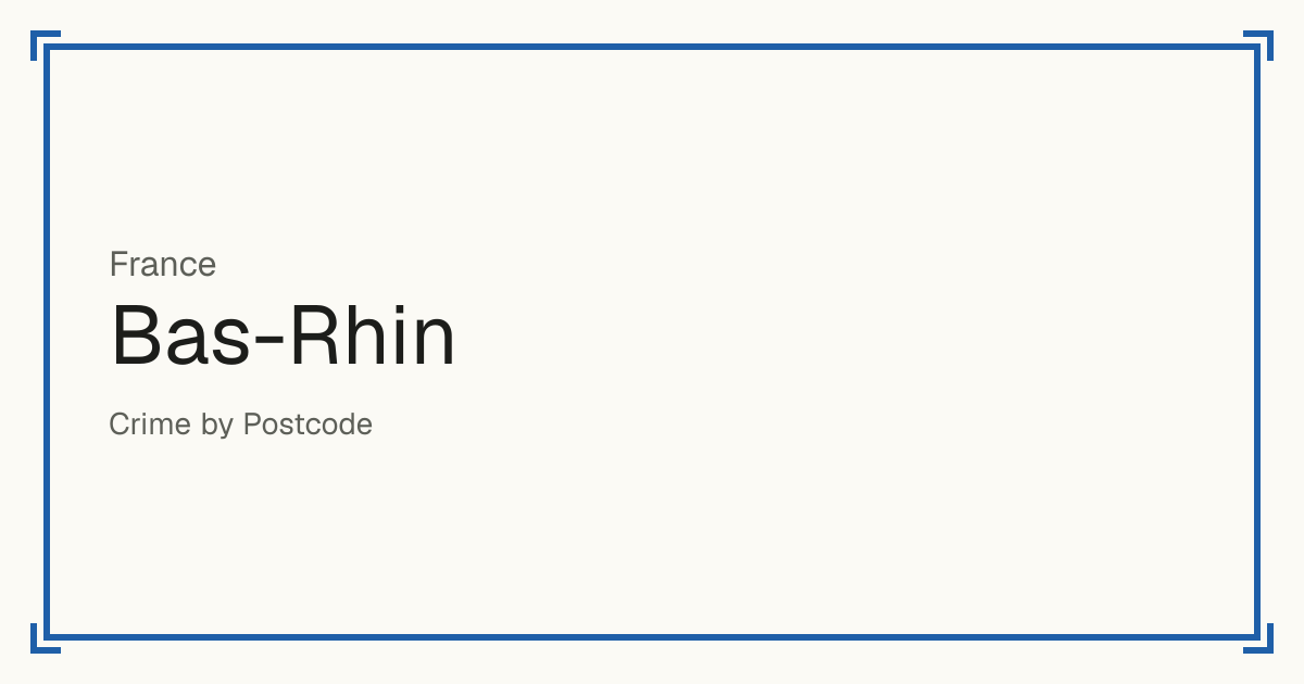 Bas-Rhin, France: Safety scores from 1 to 10 for 506 places, each compared with other places in the same country or state.