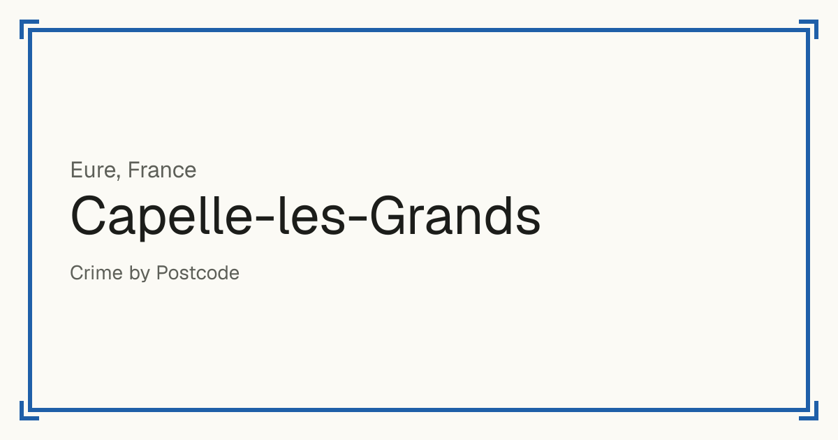 Capelle-les-Grands, France: recorded crime per 100,000 people by type and a Safety score from 1 to 10 compared with other places in the same country or state.