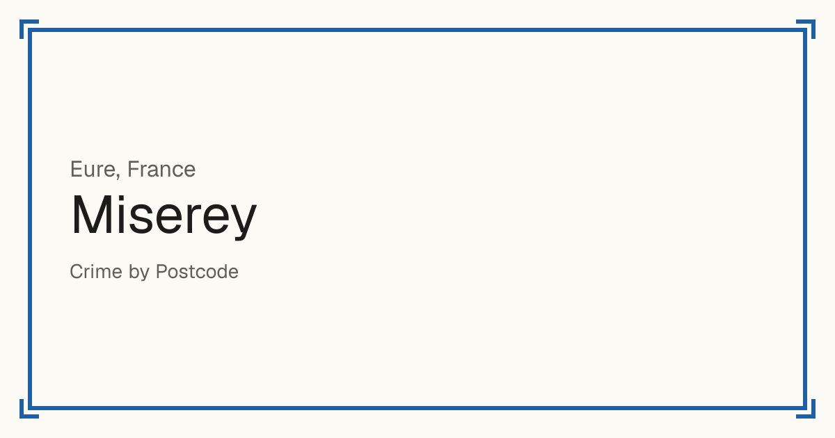 Miserey, France: recorded crime per 100,000 people by type and a Safety score from 1 to 10 compared with other places in the same country or state.