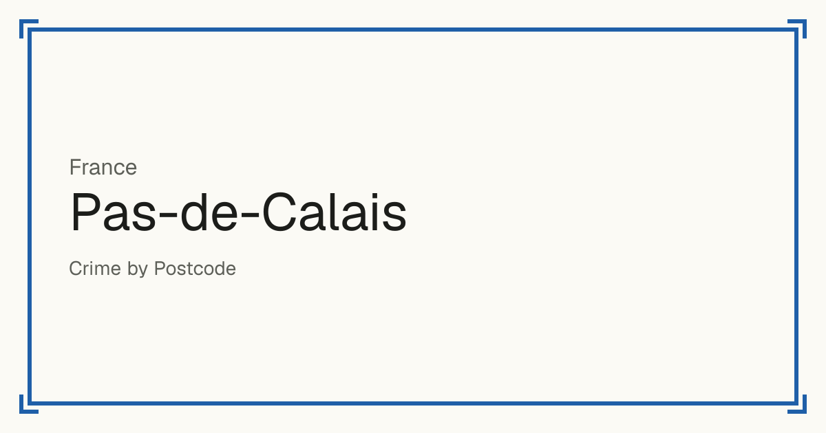 Pas-de-Calais, France: Safety scores from 1 to 10 for 854 places, each compared with other places in the same country or state.