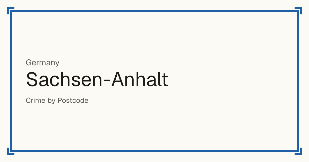 Sachsen-Anhalt, Germany: Safety scores from 1 to 10 for 14 places, each compared with other places in the same country or state.