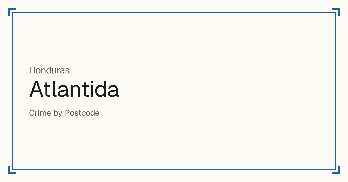 Atlantida, Honduras: Safety scores from 1 to 10 for 8 places, each compared with other places in the same country or state.