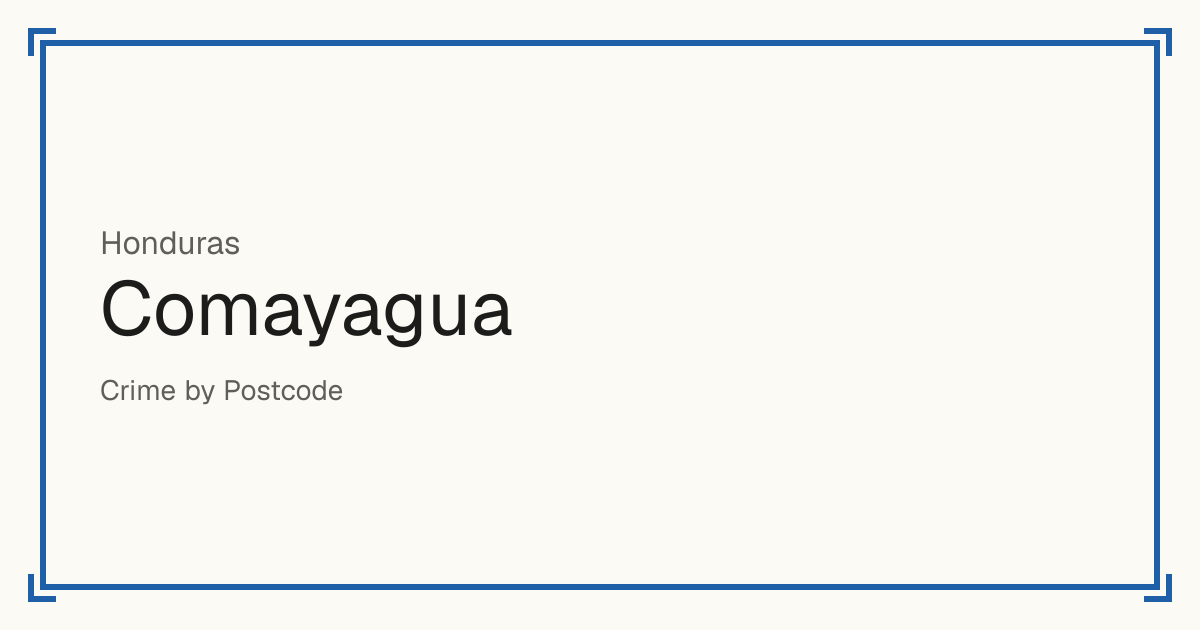 Comayagua, Honduras: Safety scores from 1 to 10 for 21 places, each compared with other places in the same country or state.