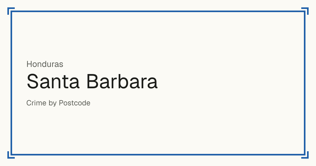 Santa Barbara, Honduras: Safety scores from 1 to 10 for 28 places, each compared with other places in the same country or state.