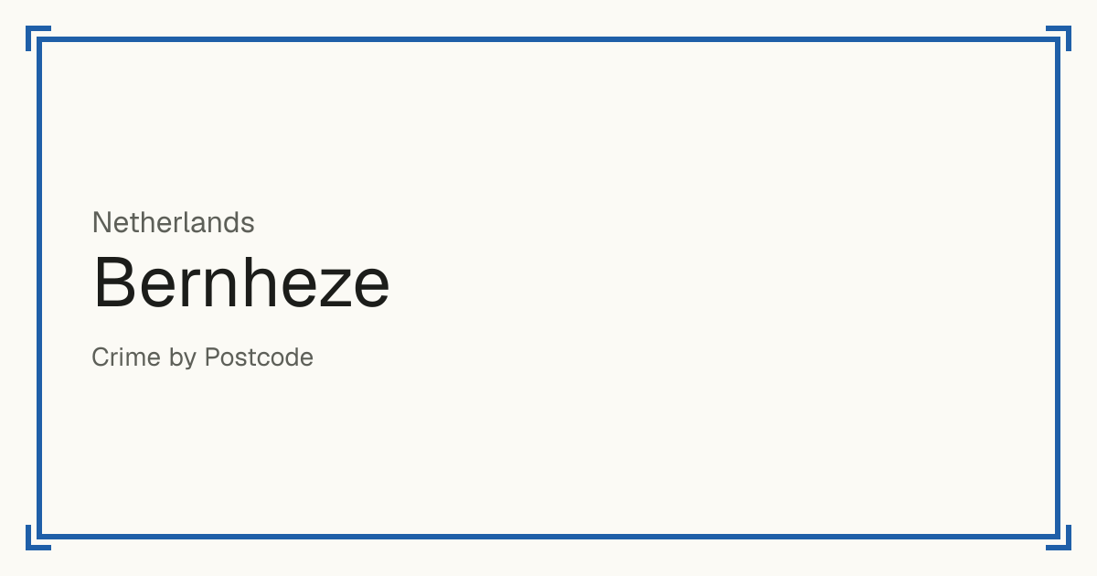 Bernheze, Netherlands: Safety scores from 1 to 10 for 51 places, each compared with other places in the same country or state.