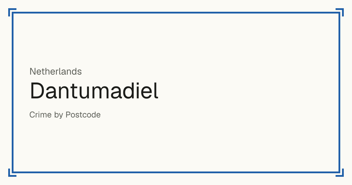 Dantumadiel, Netherlands: Safety scores from 1 to 10 for 16 places, each compared with other places in the same country or state.