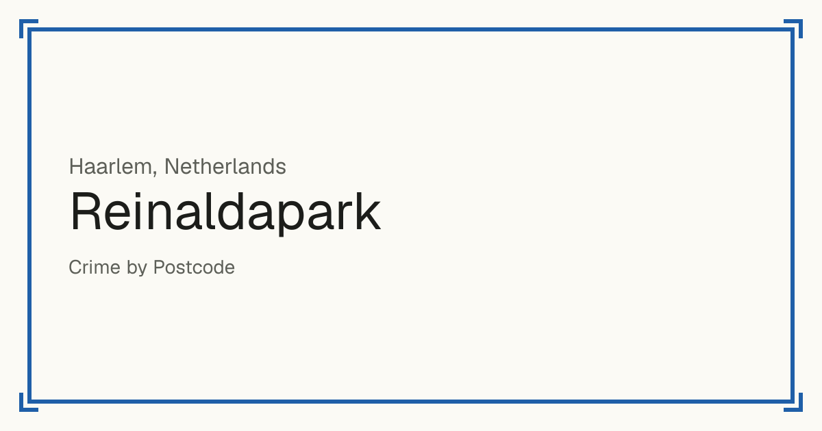 Reinaldapark, Netherlands: recorded crime per 100,000 people by type and a Safety score from 1 to 10 compared with other places in the same country or state.