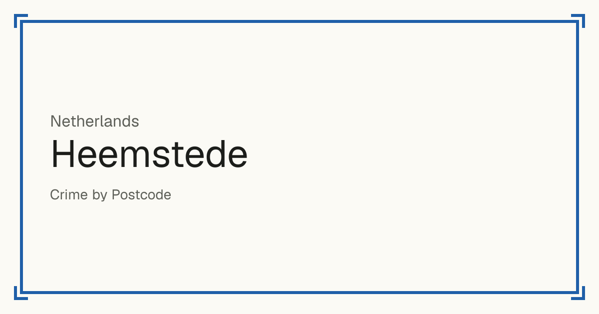 Heemstede, Netherlands: Safety scores from 1 to 10 for 14 places, each compared with other places in the same country or state.