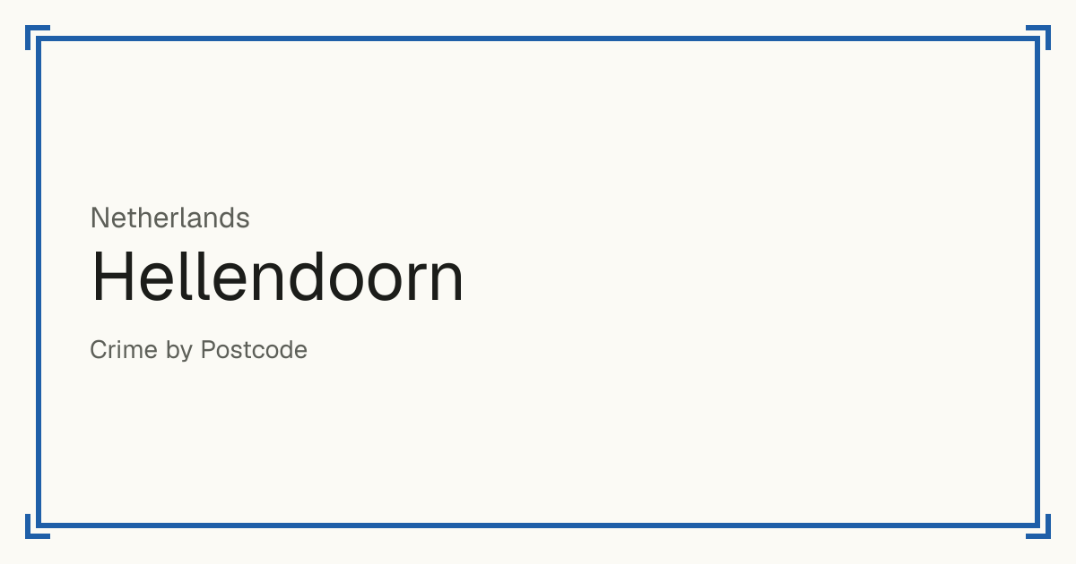 Hellendoorn, Netherlands: Safety scores from 1 to 10 for 36 places, each compared with other places in the same country or state.