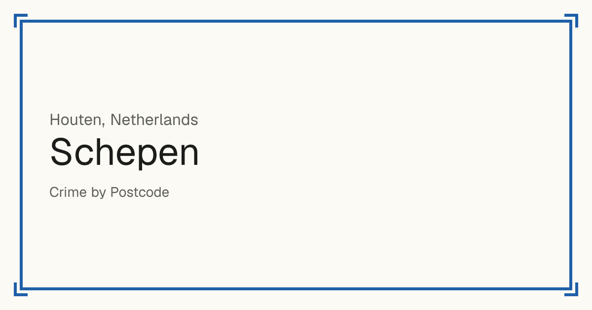 Schepen, Netherlands: recorded crime per 100,000 people by type and a Safety score from 1 to 10 compared with other places in the same country or state.