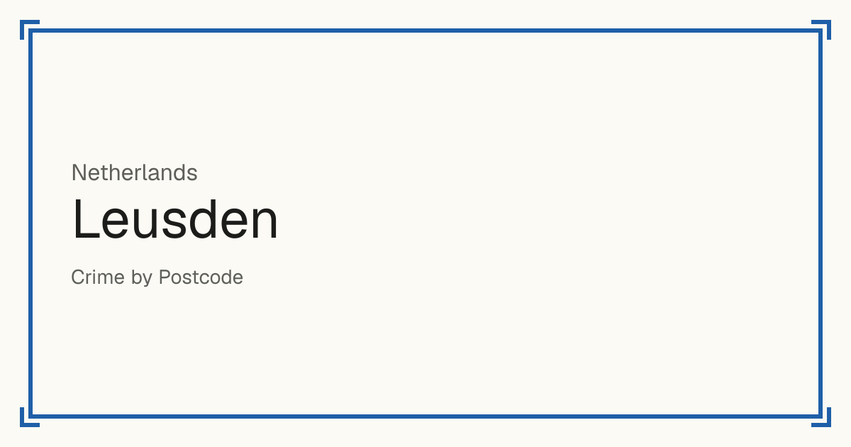 Leusden, Netherlands: Safety scores from 1 to 10 for 28 places, each compared with other places in the same country or state.