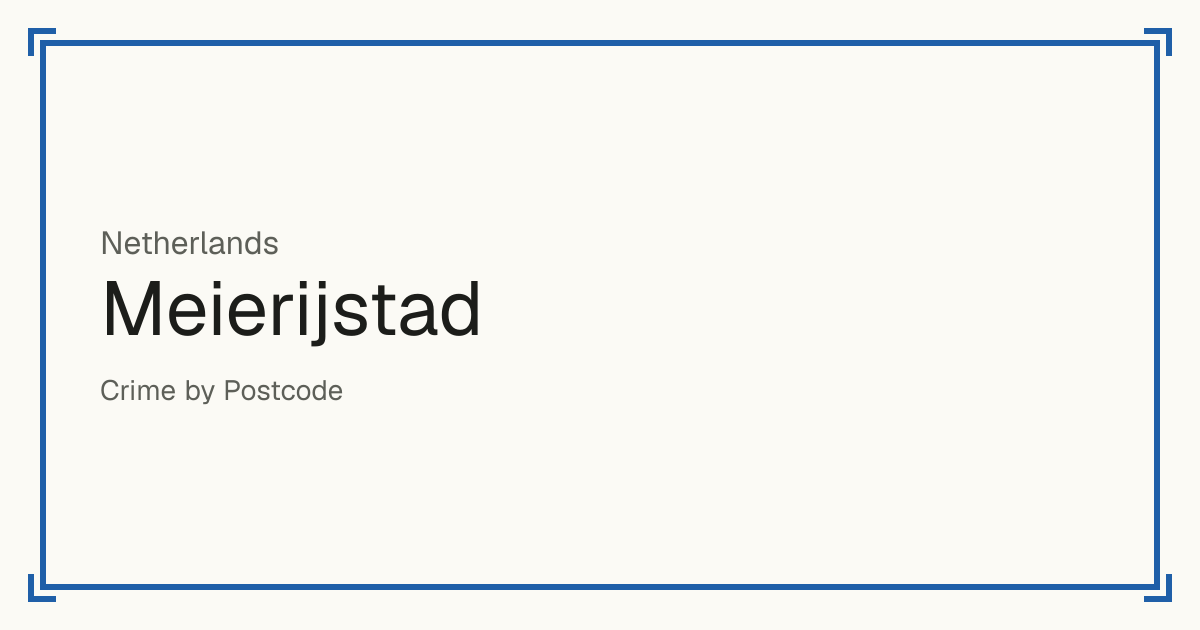 Meierijstad, Netherlands: Safety scores from 1 to 10 for 83 places, each compared with other places in the same country or state.