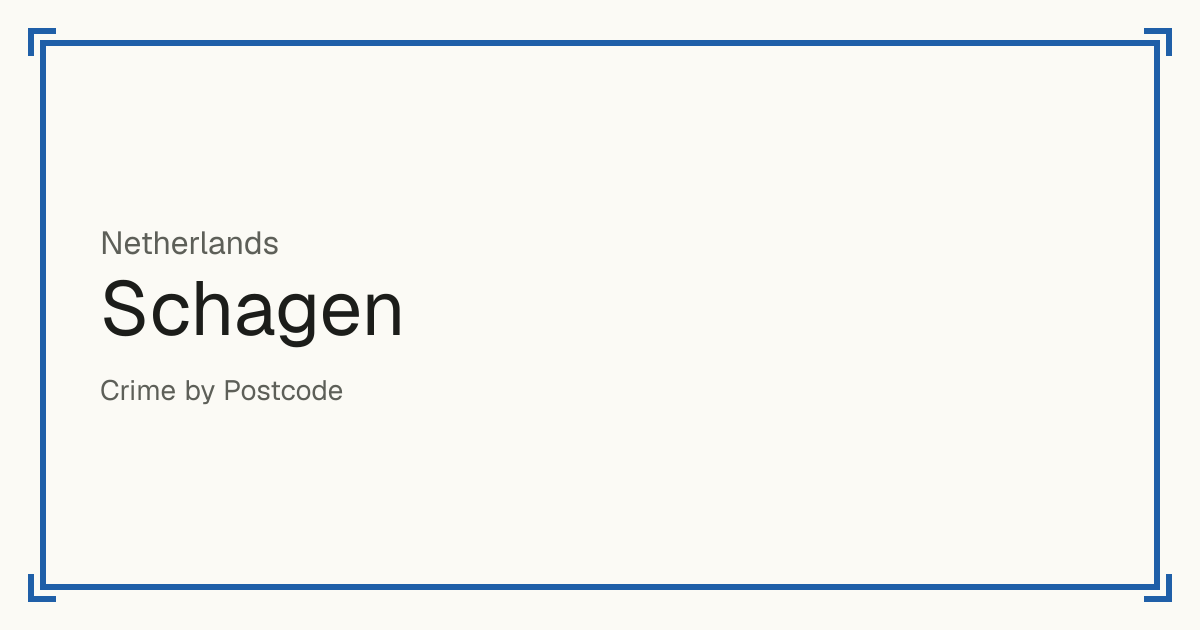 Schagen, Netherlands: Safety scores from 1 to 10 for 71 places, each compared with other places in the same country or state.