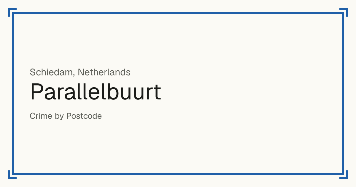 Parallelbuurt, Netherlands: recorded crime per 100,000 people by type and a Safety score from 1 to 10 compared with other places in the same country or state.