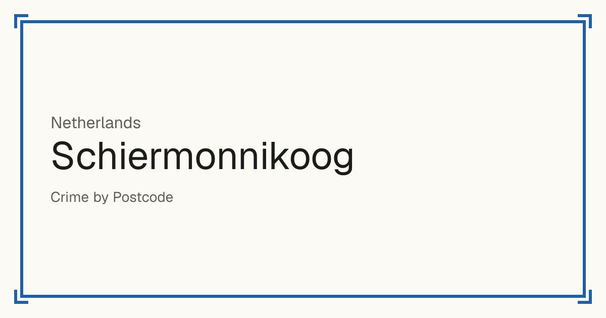 Schiermonnikoog, Netherlands: Safety scores from 1 to 10 for 1 places, each compared with other places in the same country or state.