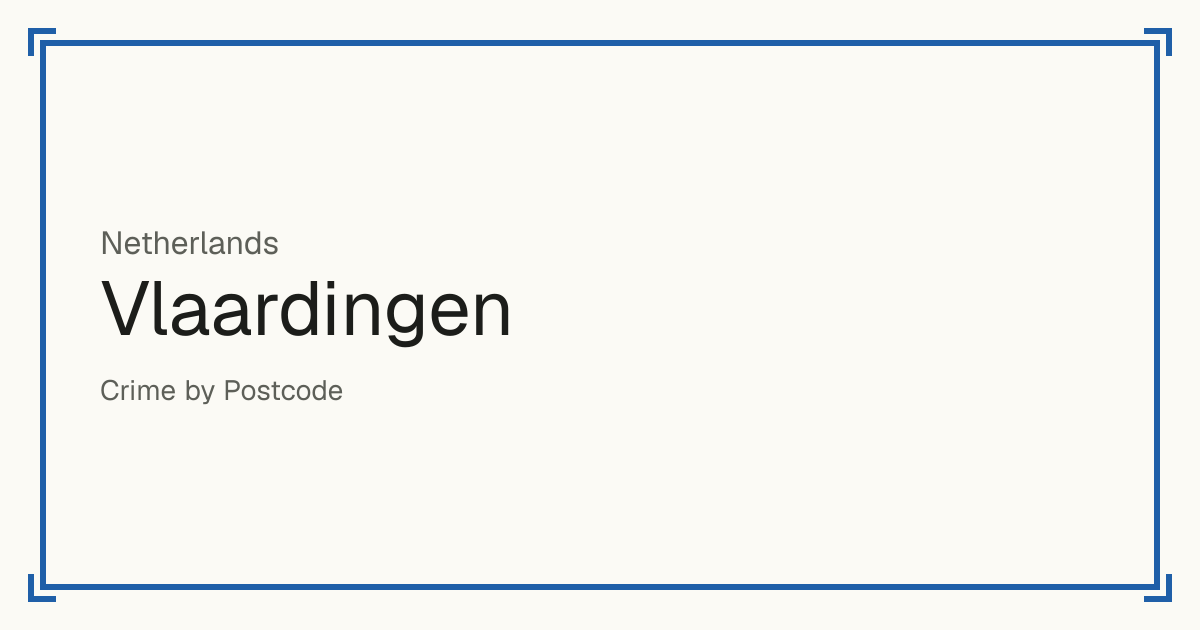 Vlaardingen, Netherlands: Safety scores from 1 to 10 for 30 places, each compared with other places in the same country or state.