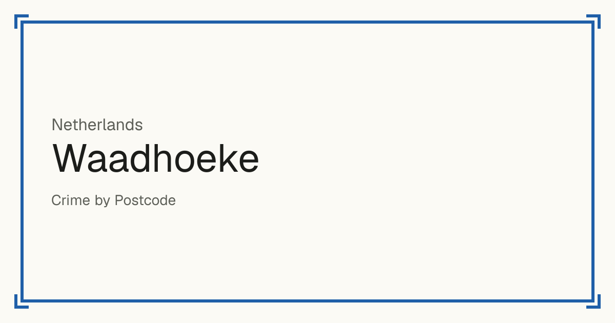Waadhoeke, Netherlands: Safety scores from 1 to 10 for 94 places, each compared with other places in the same country or state.