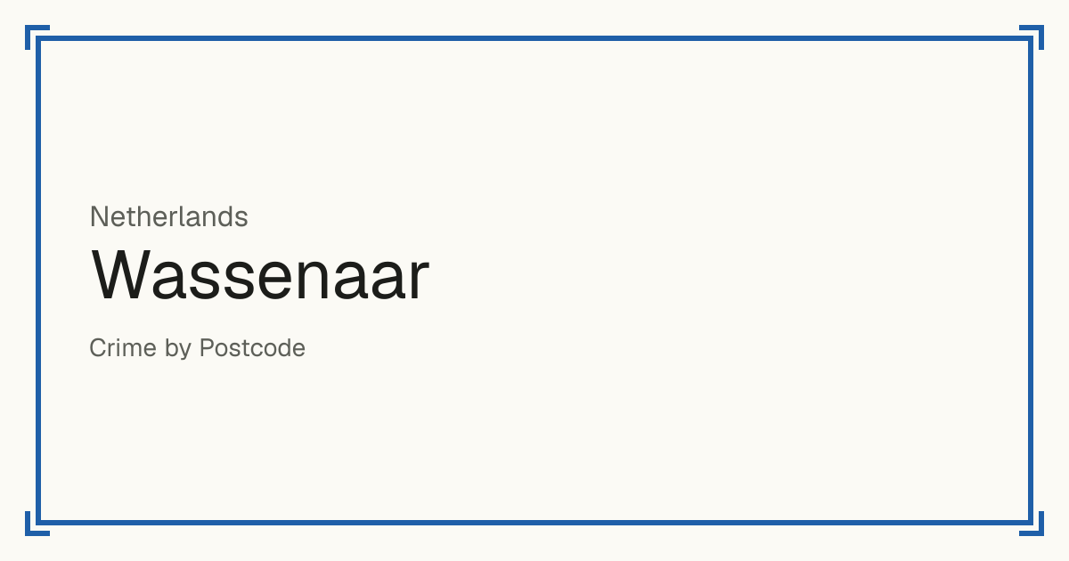 Wassenaar, Netherlands: Safety scores from 1 to 10 for 17 places, each compared with other places in the same country or state.