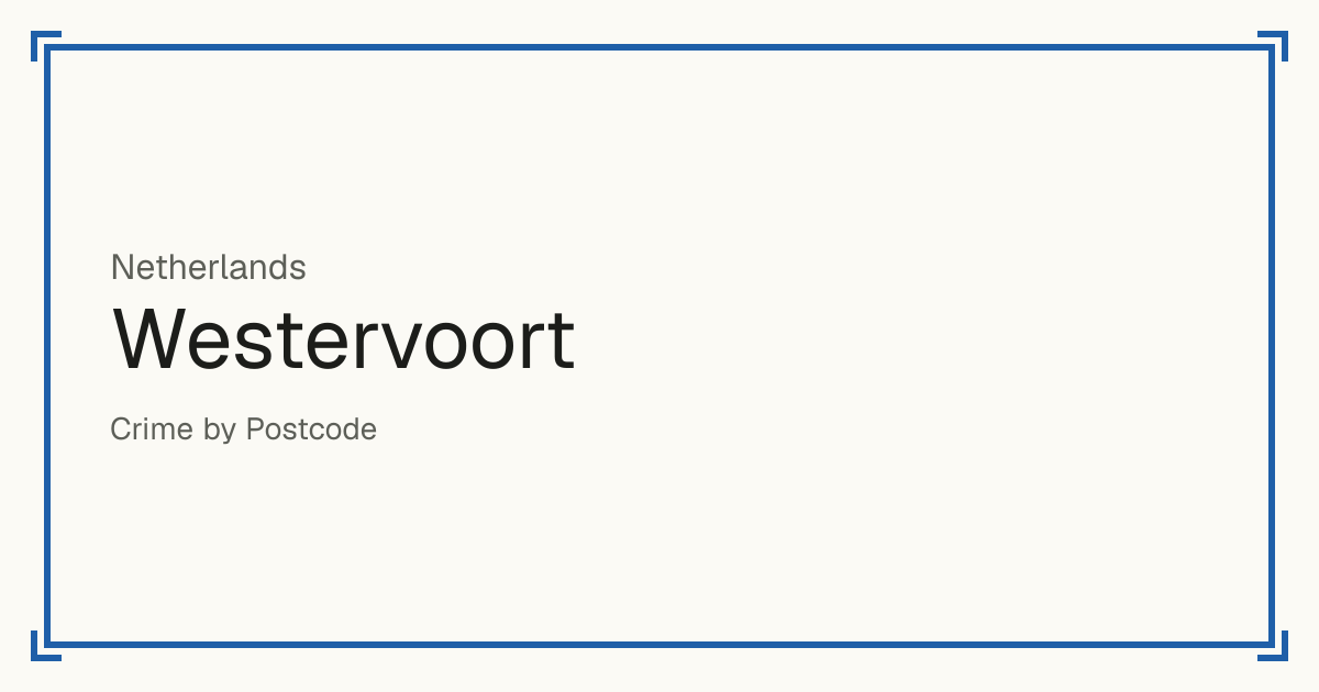 Westervoort, Netherlands: Safety scores from 1 to 10 for 6 places, each compared with other places in the same country or state.