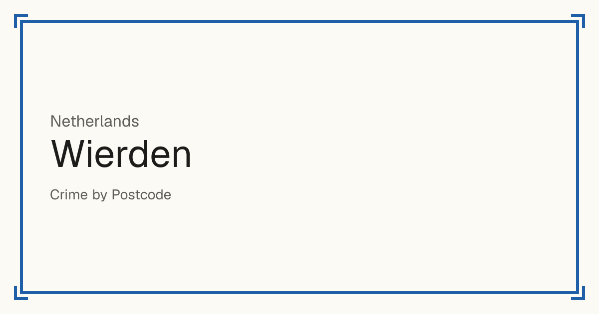 Wierden, Netherlands: Safety scores from 1 to 10 for 27 places, each compared with other places in the same country or state.