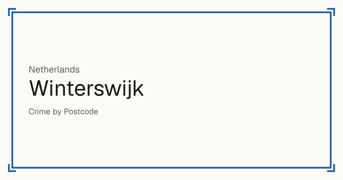 Winterswijk, Netherlands: Safety scores from 1 to 10 for 17 places, each compared with other places in the same country or state.