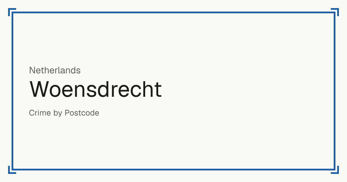 Woensdrecht, Netherlands: Safety scores from 1 to 10 for 15 places, each compared with other places in the same country or state.