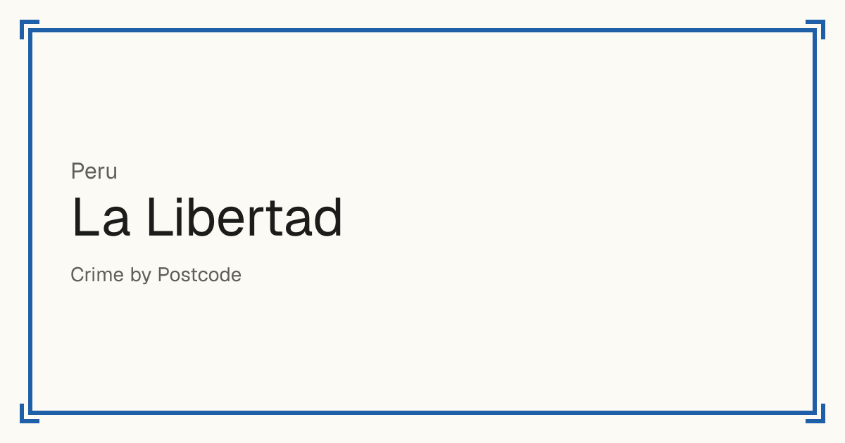 La Libertad, Peru: Safety scores from 1 to 10 for 73 places, each compared with other places in the same country or state.
