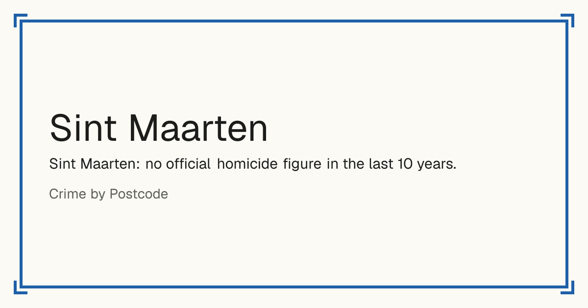 Sint Maarten: homicide rate per 100,000 people, its 10-year trend and how it ranks in the Caribbean.