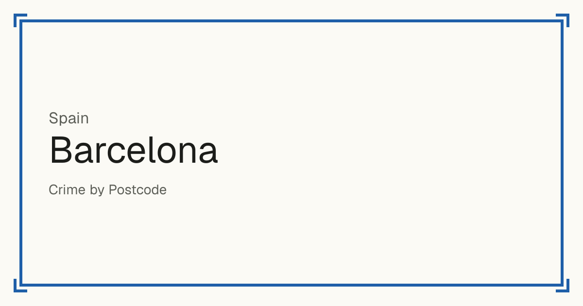 Barcelona, Spain: Safety scores from 1 to 10 for 74 places, each compared with other places in the same country or state.
