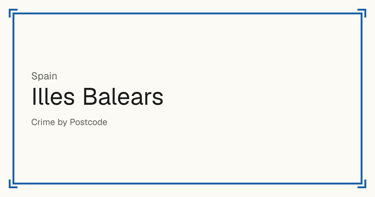 Illes Balears, Spain: Safety scores from 1 to 10 for 14 places, each compared with other places in the same country or state.