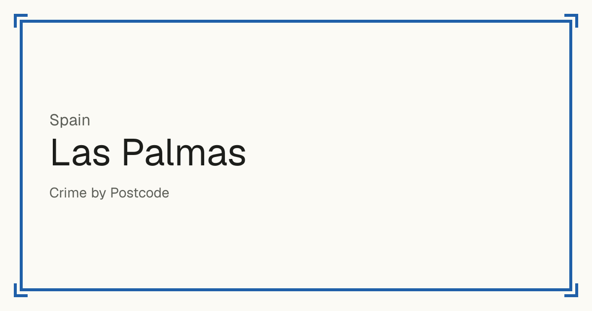 Las Palmas, Spain: Safety scores from 1 to 10 for 15 places, each compared with other places in the same country or state.