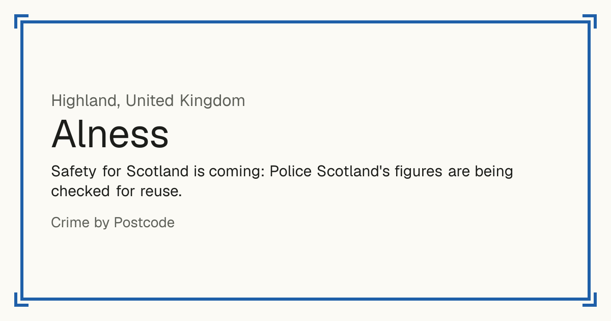 Safety for Scotland is coming: Police Scotland's figures are being checked for reuse.