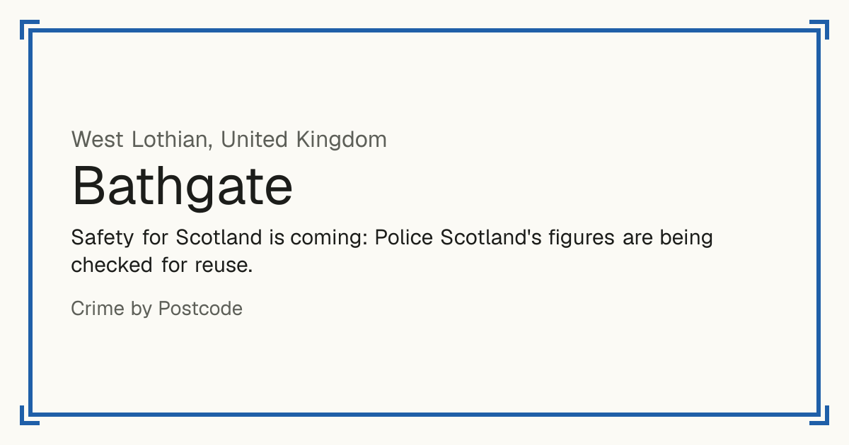Safety for Scotland is coming: Police Scotland's figures are being checked for reuse.