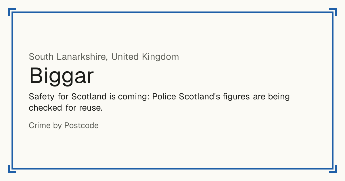 Safety for Scotland is coming: Police Scotland's figures are being checked for reuse.