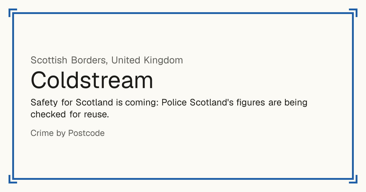 Safety for Scotland is coming: Police Scotland's figures are being checked for reuse.