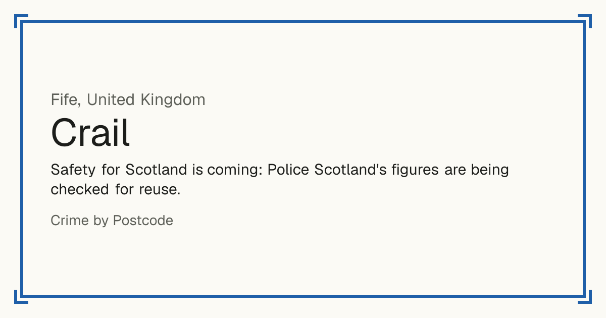 Safety for Scotland is coming: Police Scotland's figures are being checked for reuse.