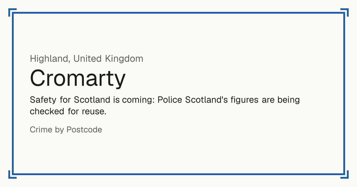 Safety for Scotland is coming: Police Scotland's figures are being checked for reuse.