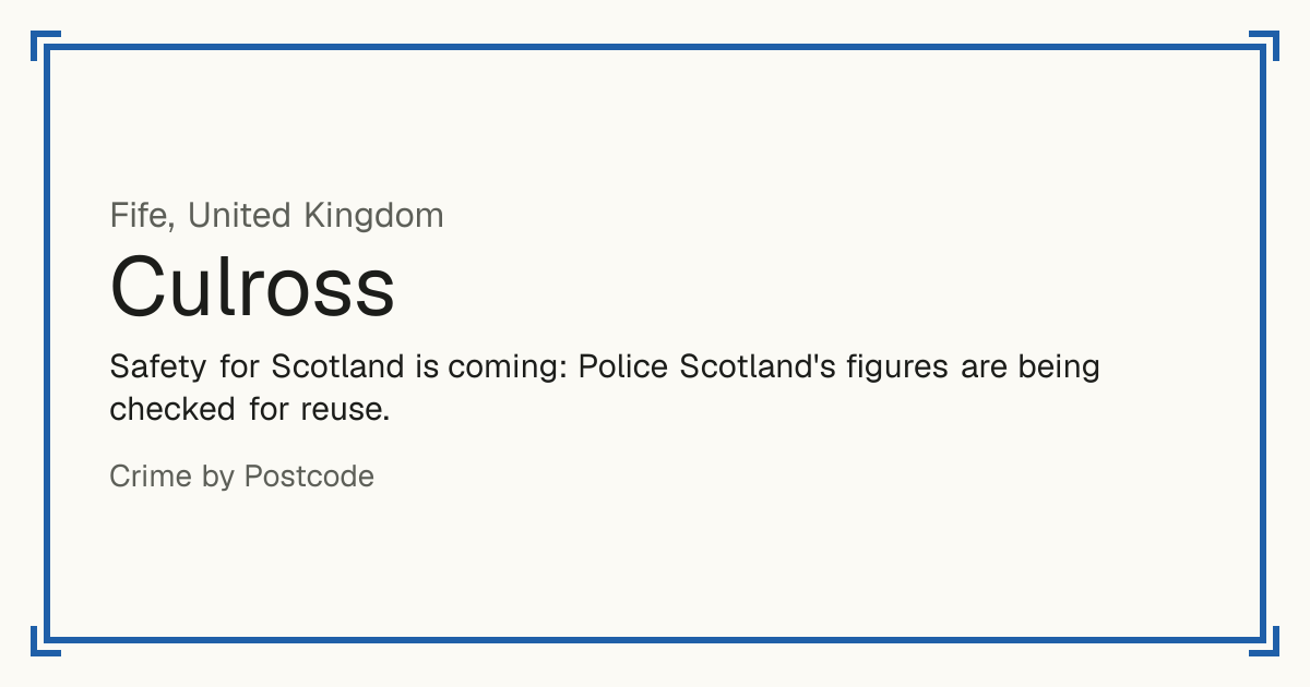 Safety for Scotland is coming: Police Scotland's figures are being checked for reuse.