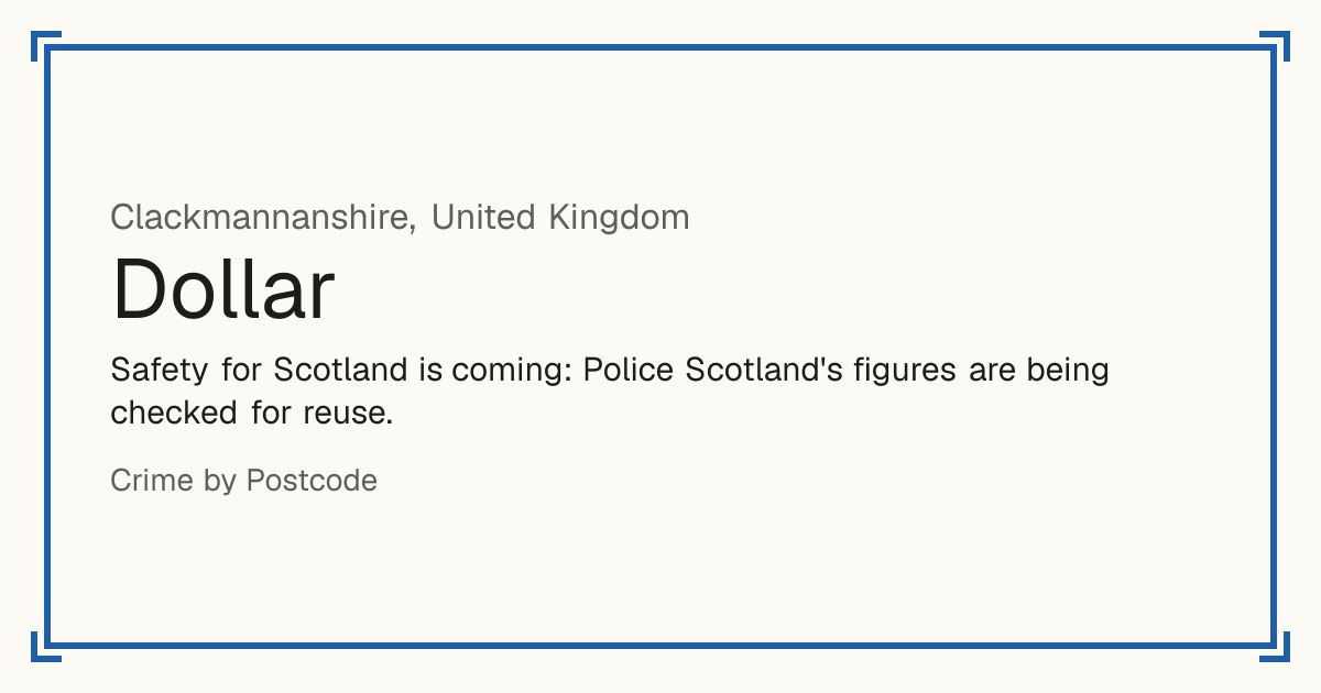 Safety for Scotland is coming: Police Scotland's figures are being checked for reuse.