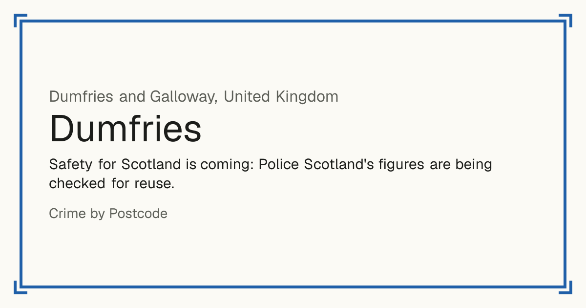 Safety for Scotland is coming: Police Scotland's figures are being checked for reuse.