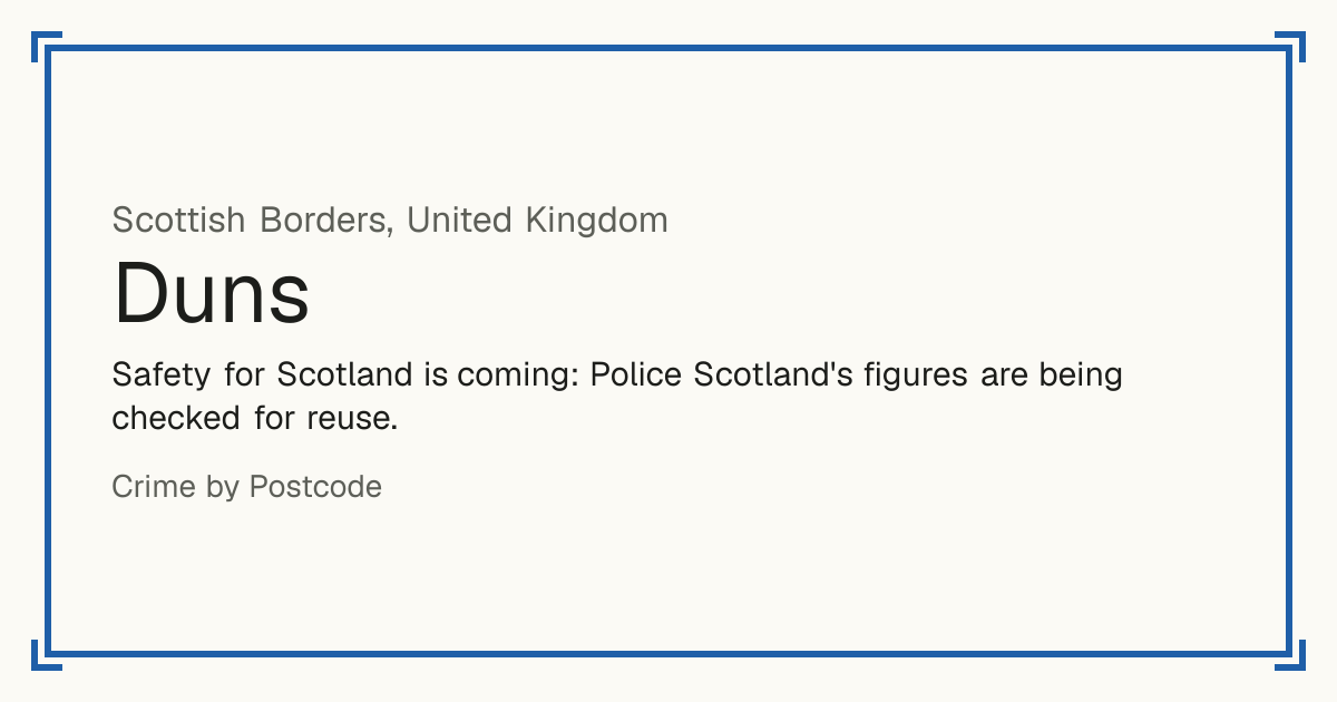 Safety for Scotland is coming: Police Scotland's figures are being checked for reuse.