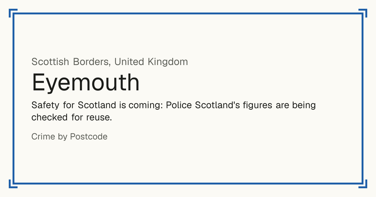 Safety for Scotland is coming: Police Scotland's figures are being checked for reuse.