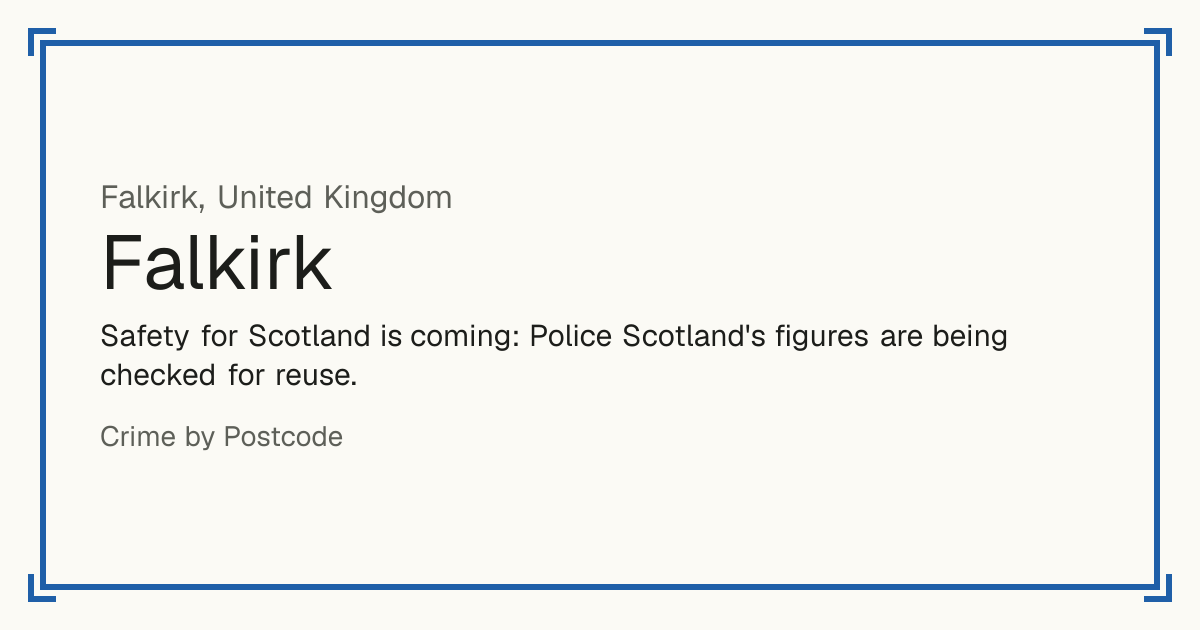 Safety for Scotland is coming: Police Scotland's figures are being checked for reuse.