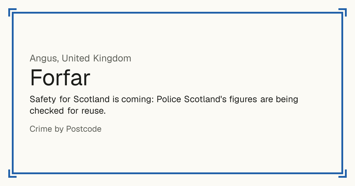 Safety for Scotland is coming: Police Scotland's figures are being checked for reuse.