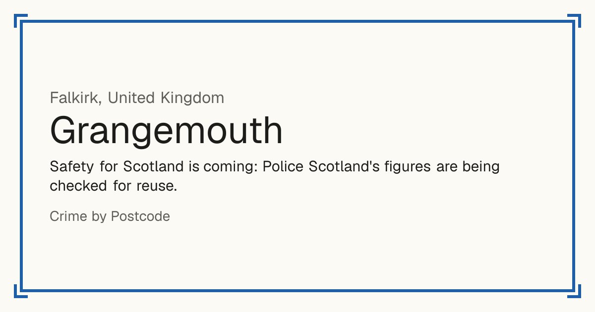 Safety for Scotland is coming: Police Scotland's figures are being checked for reuse.